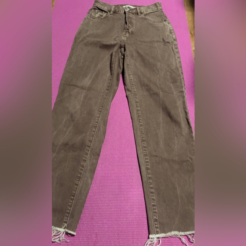 High rise straight jeans